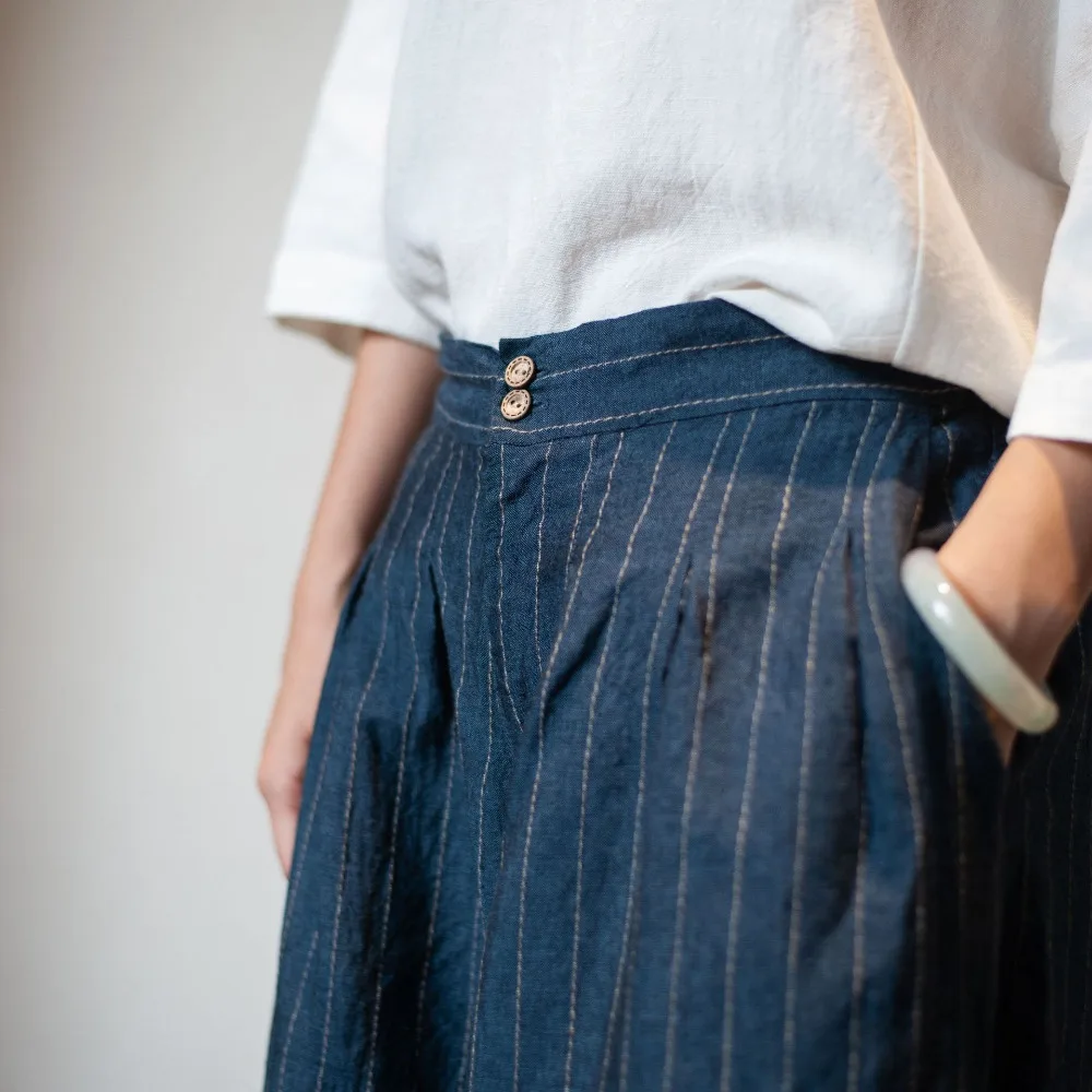 Оригинальный дизайн китайский стиль женская одежда женские длинные штаны хлопок