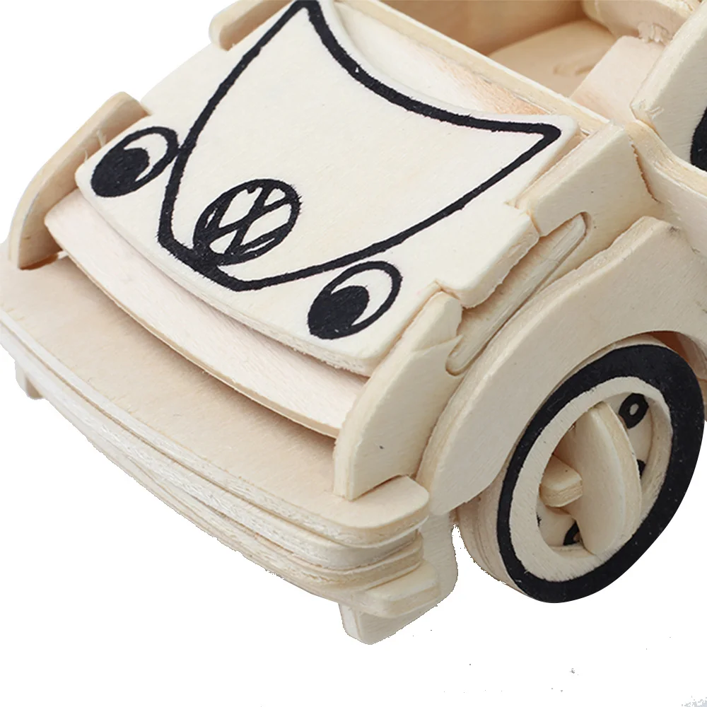 DIY 3D деревянные головоломки автомобиля ремесла модель моделирования обучающая