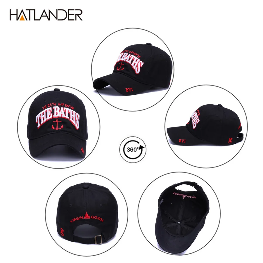 HATLANDER, Хлопковые бейсболки с вышивкой в виде якоря, модные спортивные шапки, регулируемая уличная Кепка От Солнца, бейсболка, мягкая Кепка gorras dad hat