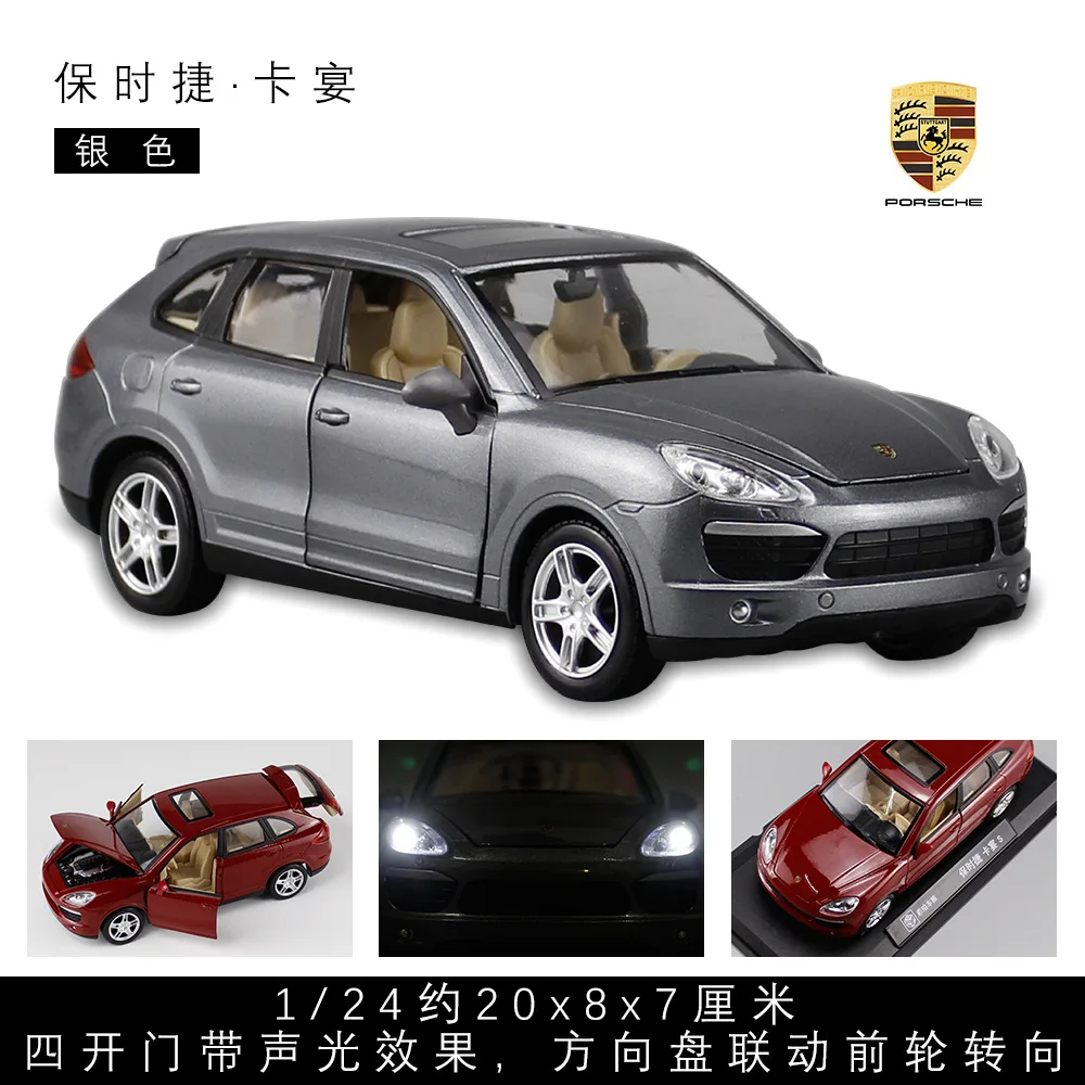 1:24 моделирование сплава модель гоночной машины для Porsche Cayenne с музыкой и светом