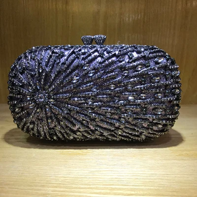 Женские Зеленые вечерние сумки металлический модный роскошный Дамский клатч