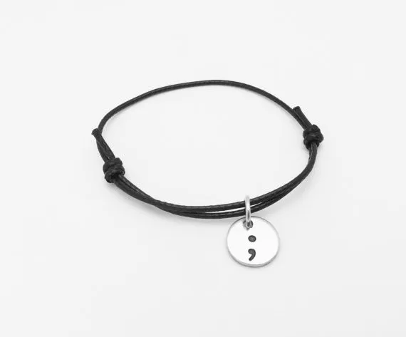 2017 браслет Semicolon моя история еще не закончена самозоркость понимание умственное