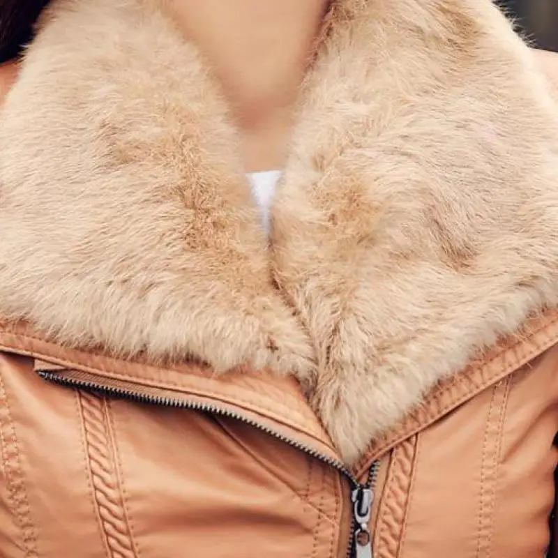 2018 осень-зима Новый Женская кожаная обувь куртка женская на застежке-молнии с