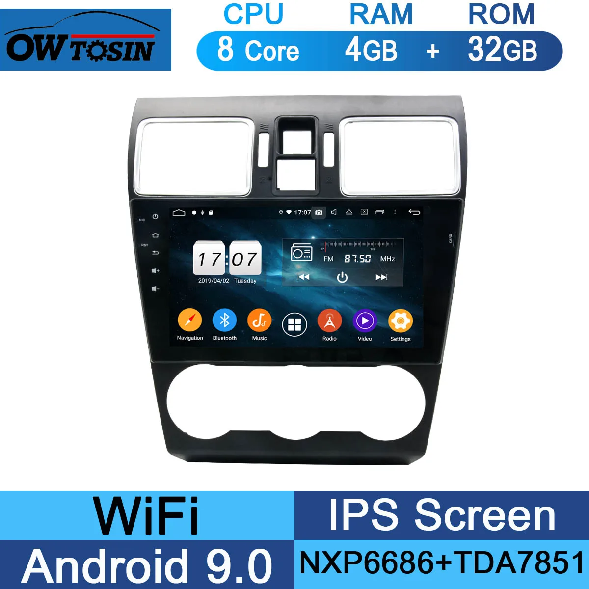 32G " ips 8 ядерный 4G+ 64G Android 9,0 автомобильный мультимедийный плеер для Subaru WRX Forester радио gps CarPlay Parrot - Цвет: 32G