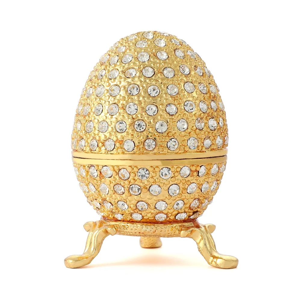 

FLETCHER Brand Metal Exquisite Gold Faberge Egg for Home Decoration