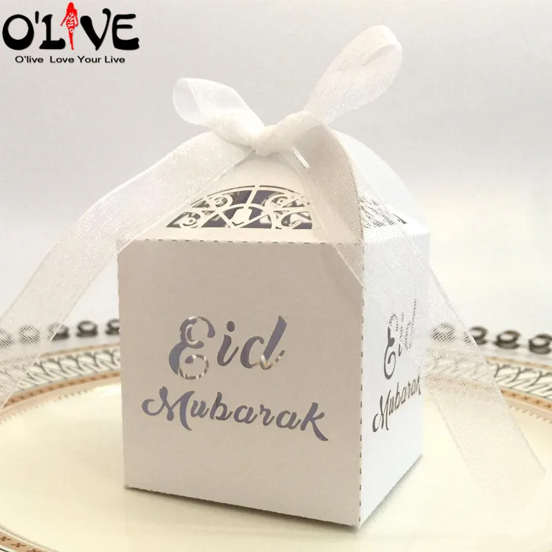 100 шт Eid Мубарак Подарочная коробка конфетные мешки Исламские мусульманские