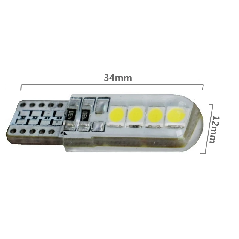 Силиконовый чехол T10 W5W 8 SMD 3030 светодиодный автомобильный фонарь для чтения 192 501