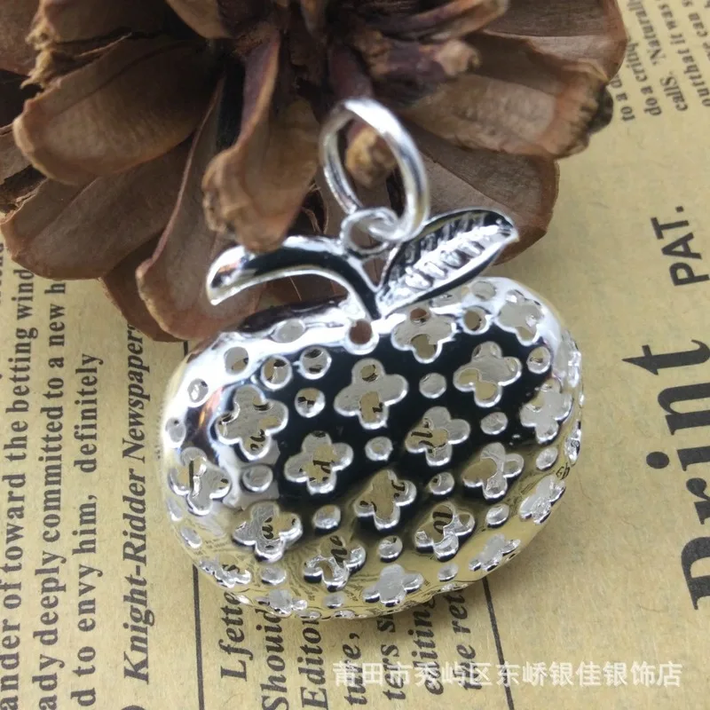 

925 silver small apple sweater chain long paragraph large pendant wild factory direct
