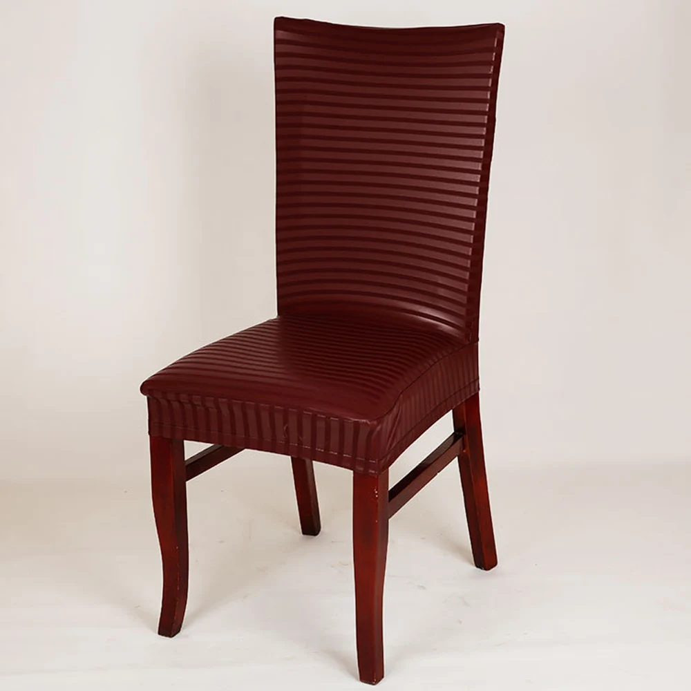 Stripes Wine Red 1 шт. Бытовая черная/красная/фиолетовая/кофейная многоцветная Водонепроницаемая полиуретановая Sapndex Крышка для стула для детского Кабинета украшение стула - Цвет: Stripes Wine Red