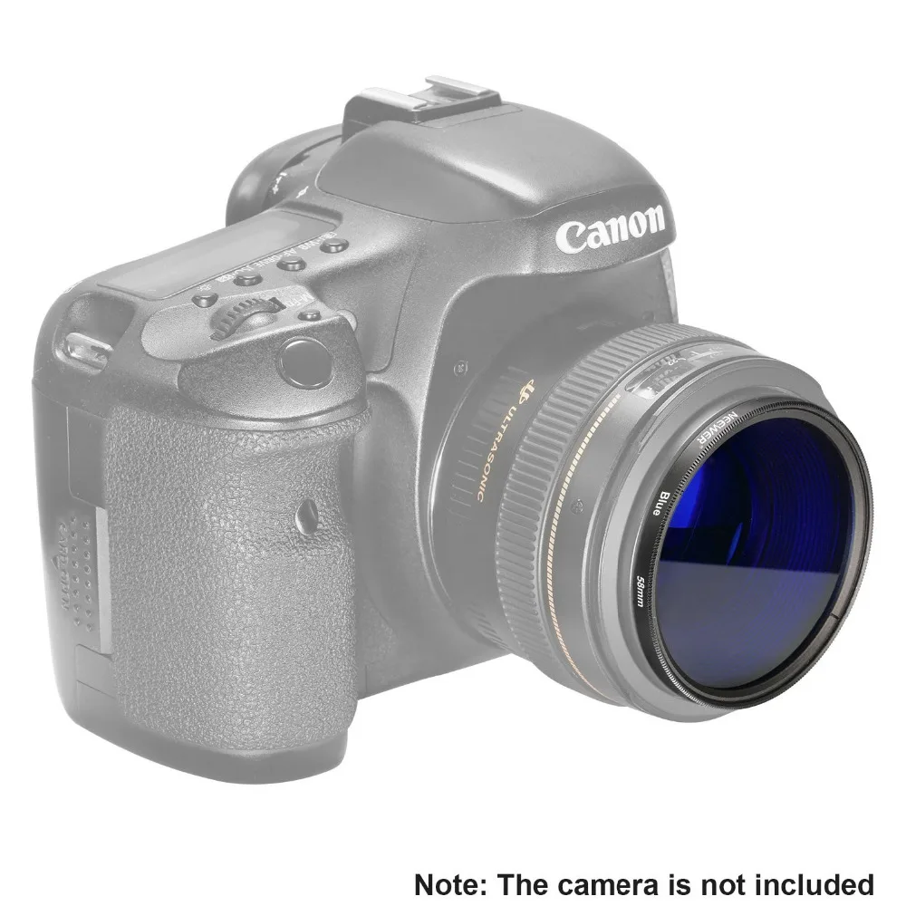 Neewer 58 мм полный синий фильтр объектива для Canon EOS Rebel T6i T6 T5i T5 T4i T3i SL1 DSLR HD Оптическое