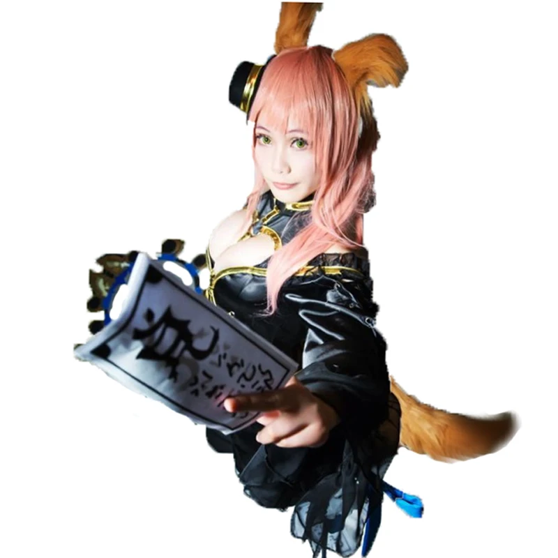 Аниме! Fate/Extra CCC МНЛЗ Tamamo без Mae черная Готическая униформа косплей костюм для