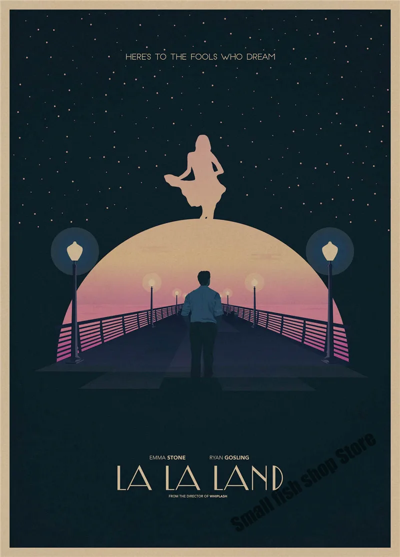 LA LAND Ретро плакат, крафт-бумага, бумага для бара, кафе, домашний декор, настенная роспись
