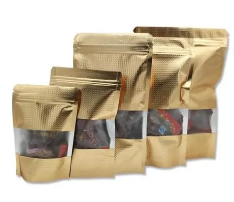 17*25 + 4 см кофе стоьте вверх пищевая упаковка сумка из золотой фольги чая