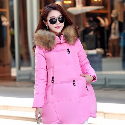 Зимняя пуховая парка 5XL куртки для беременных женщин ветровка - Цена: 4 211,01 - 4 802,14 руб.