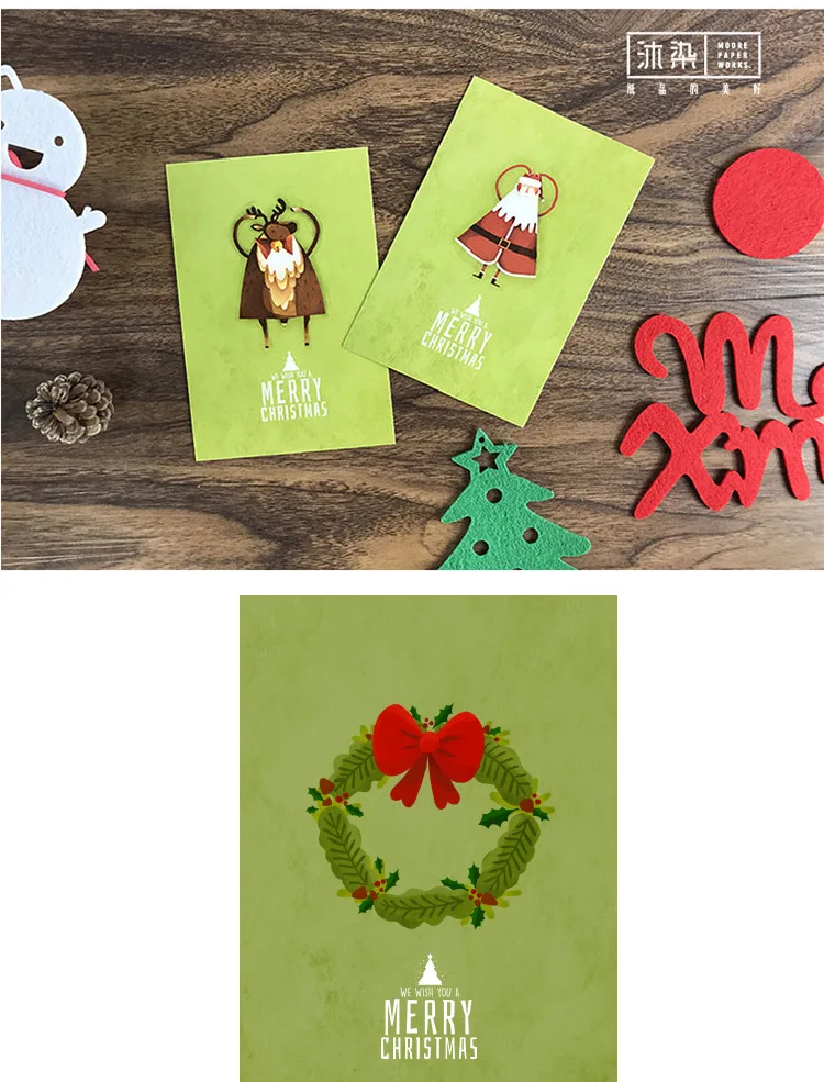 30 sheets/Set Wish you Merry Christmas Postcard /Greeting Card/Message Card/Christmas and New Year gifts