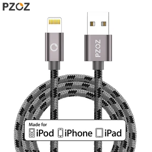 pzoz lightning cable usb cable fast charger mfi cables for iphone13 12 11 pro max xr 8 7 plus 5s 5se ipad air mobile phone cabel free global shipping