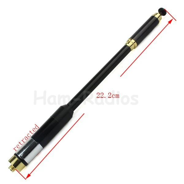 Черный AL-800 144/430 МГц SMA-F/SMA/BNC с высоким коэффициентом усиления Супер Высокое Качество Телескопическая антенна для PRYME Kenwood HYT BAOFENG UV-5R