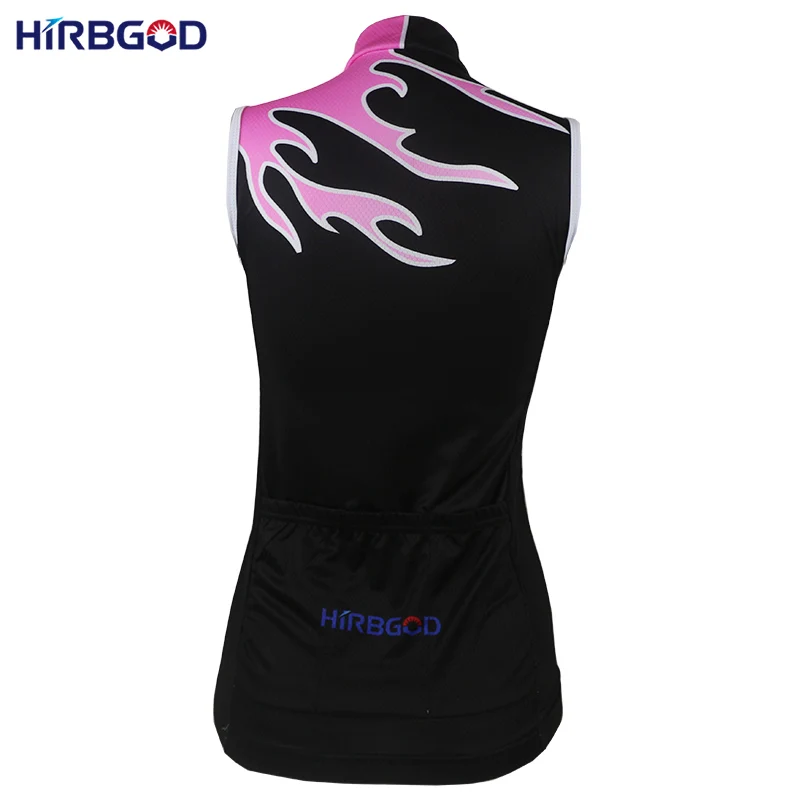 HIRBGOD розовый Для женщин без рукавов Велоспорт Джерси для летние быстросохнущая