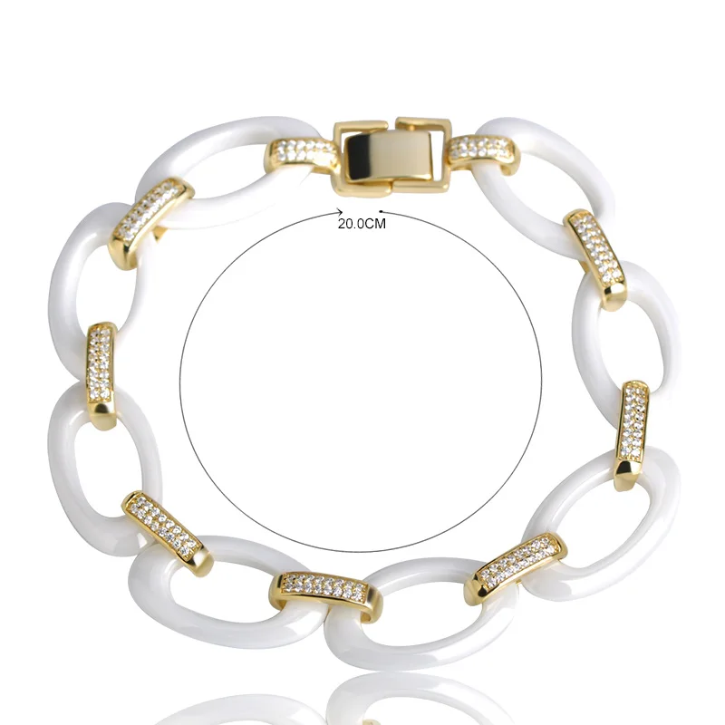 MECHOSEN керамические браслеты для женщин медь Pulsera AAA циркон полный кристалл браслет Homme рождественские аксессуары с подарочной коробкой