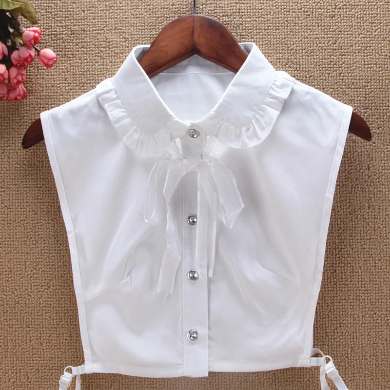 Кружевной Пояс и галстук бабочка женские Поддельный Воротник остается край