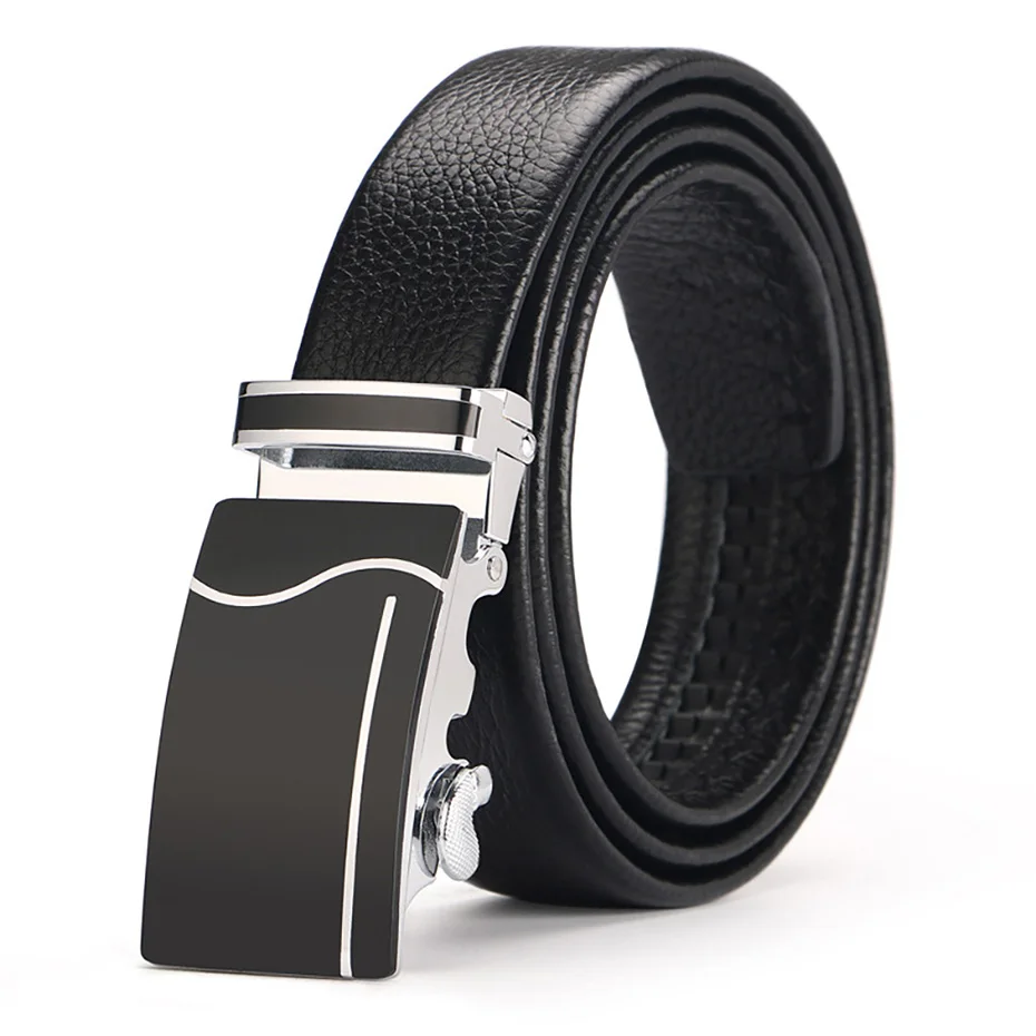 Vintage Cow Genuine Leather Belts for Men Cowhide Male Strap Automatic Metal Buckle High Quality Men Belts 110-130cm