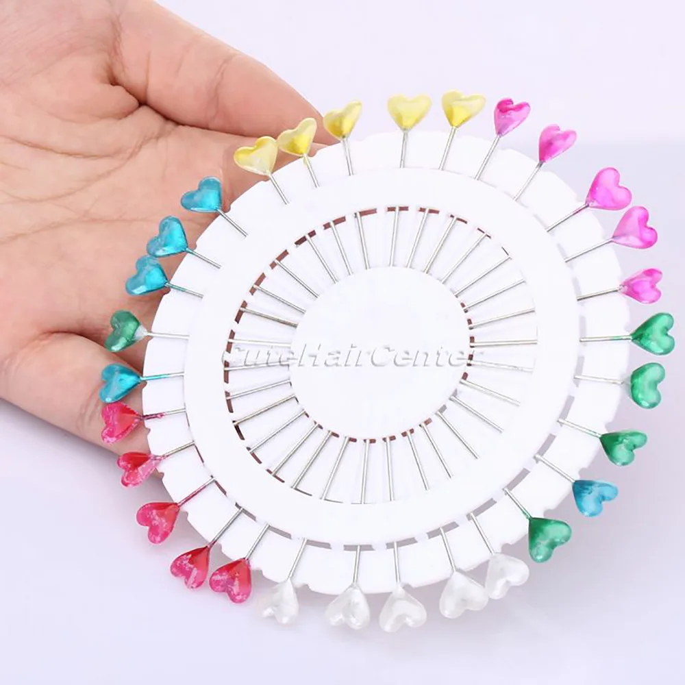 Hicello 60 штук пакет булавки для шитья красочные круглые жемчужные головки швейные