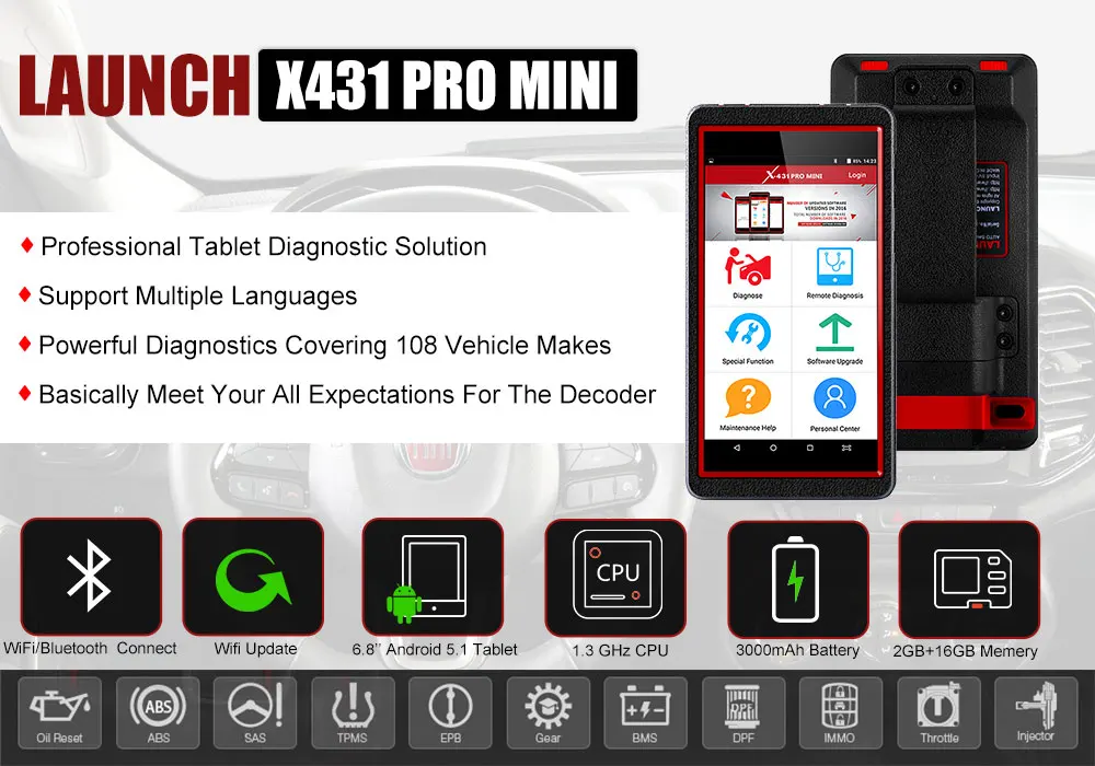 LAUNCH X431Pro мини Easydiag OBD2 Bluetooth Автомобильный диагностический коврик диагностический инструмент Профессиональный OBD2 автомобильный сканер X431 V