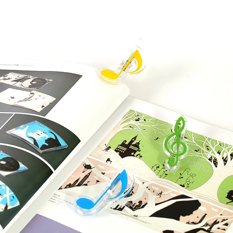 Musical Note Clips Book Page Kawaii Stationery Folder Clip Photos Tickets Notes Letter Paper | Спорт и развлечения