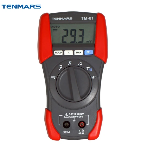 

Portable ACV DCV Resistance Test Meter Digital Multimeter TENMARS TM-81