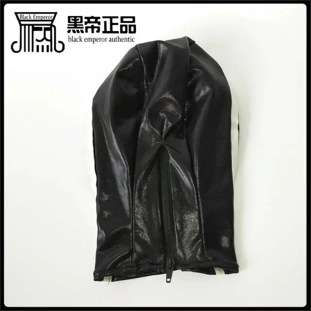 Новинка лакированная кожа БДСМ бондаж ограничения Дырявые глаза рот с молнией