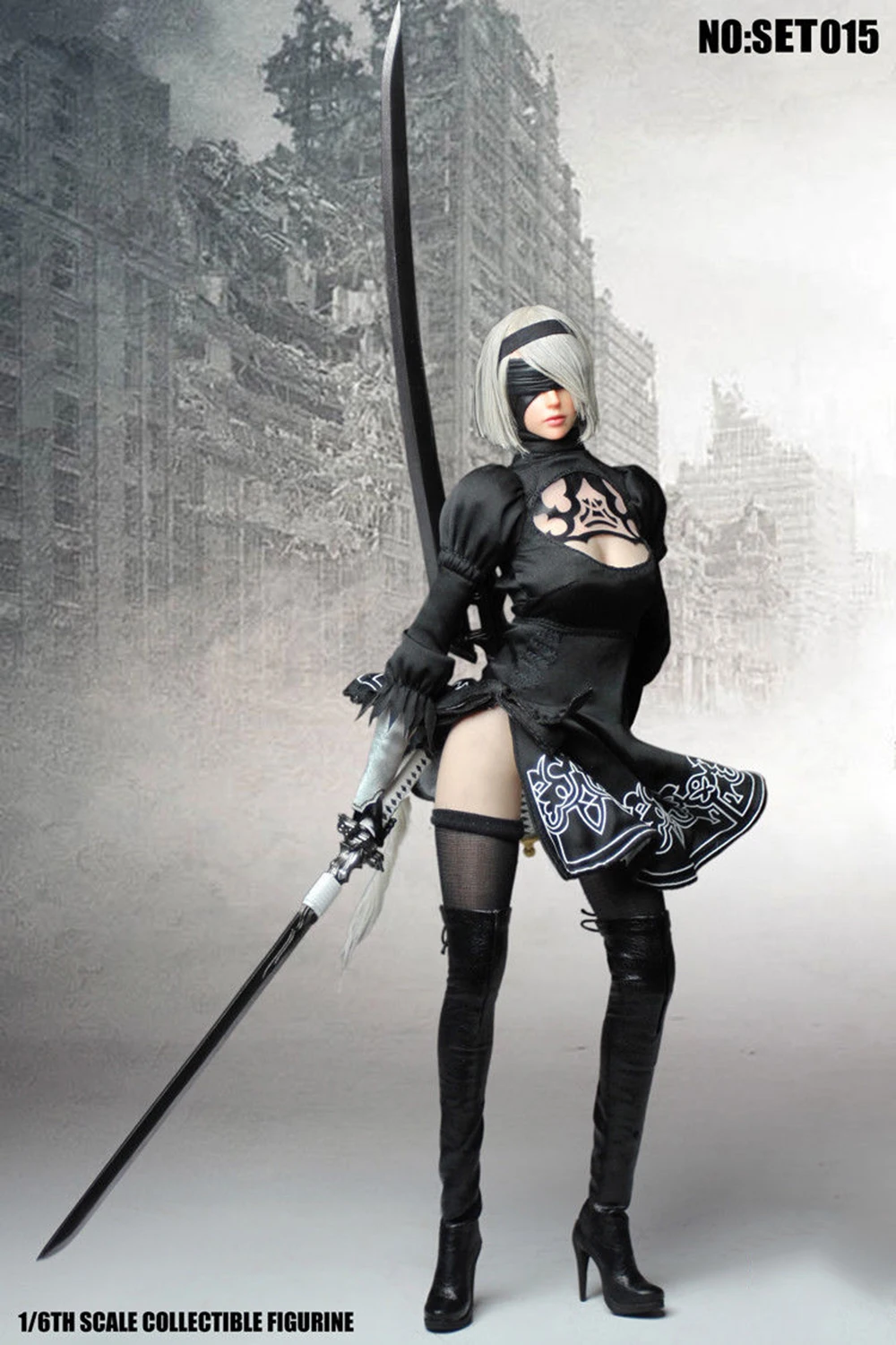Йорга № 2 Тип в игра фигурка 2B 1/6 Косплей Набор 015 NieR 2B Йорга комплекты одежды 2 девушки фигурка с маской игрушка Коллекционная без тела
