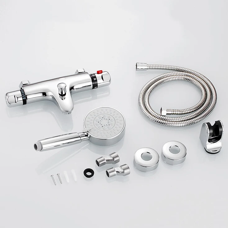 Смеситель для душа латунь серебро хром термостатический смеситель в ванной