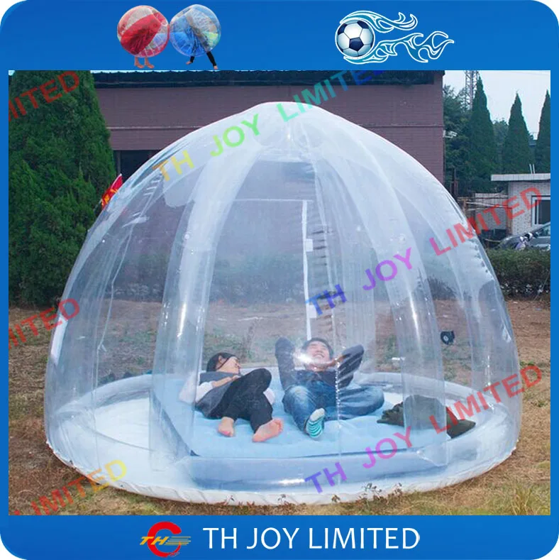 Прозрачная надувная палатка для кемпинга прозрачная диаметр 2 м/6 6 футов или 30/10 |