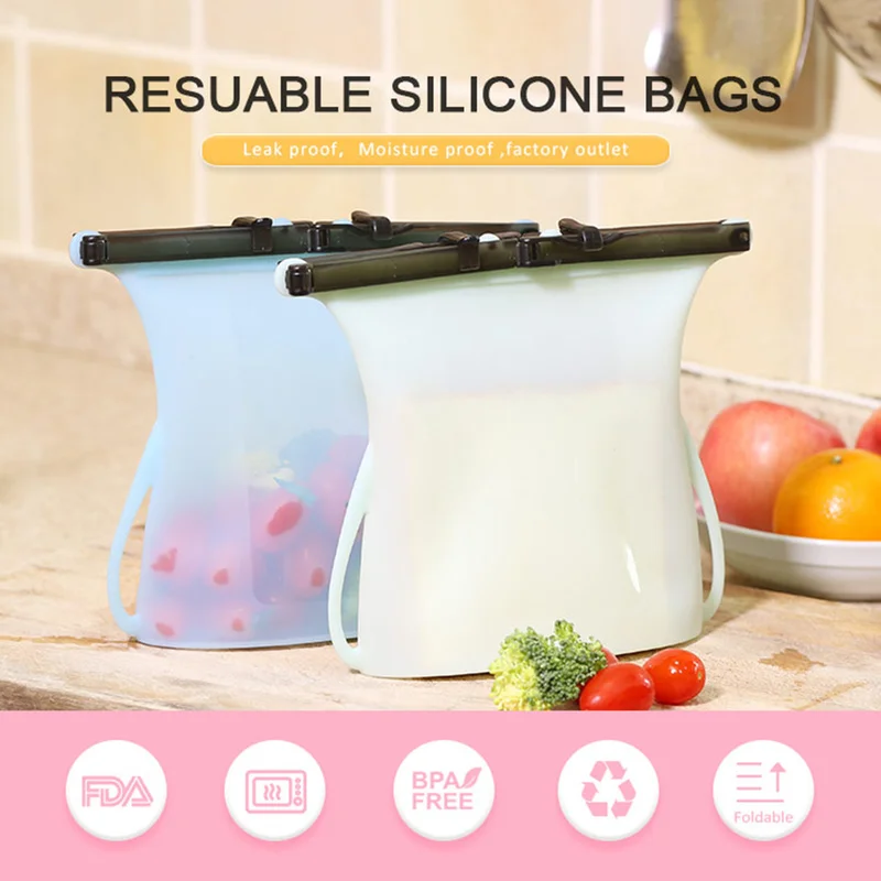 Пакет для холодильника кухонный Органайзер многоразовые силиконовые вакуумные
