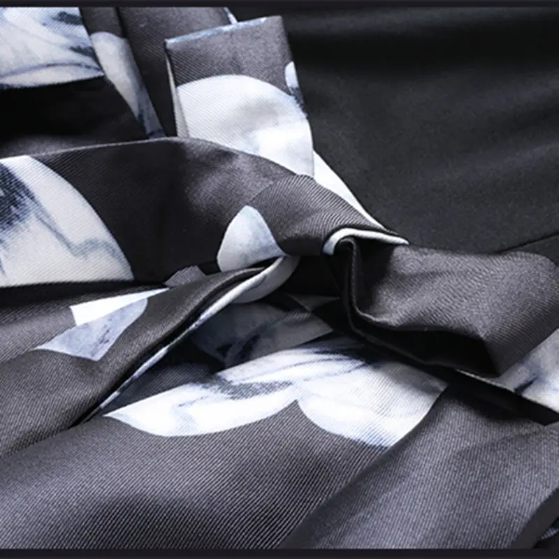 2018 элегантные весенние Винтаж цветок Цветочный принт платье халат туника с