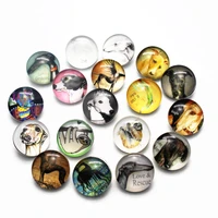 20pcslot love galgo pattern snap button dog animal glass snap buttons fit 18mm20mm diy snap bracelet jewelry