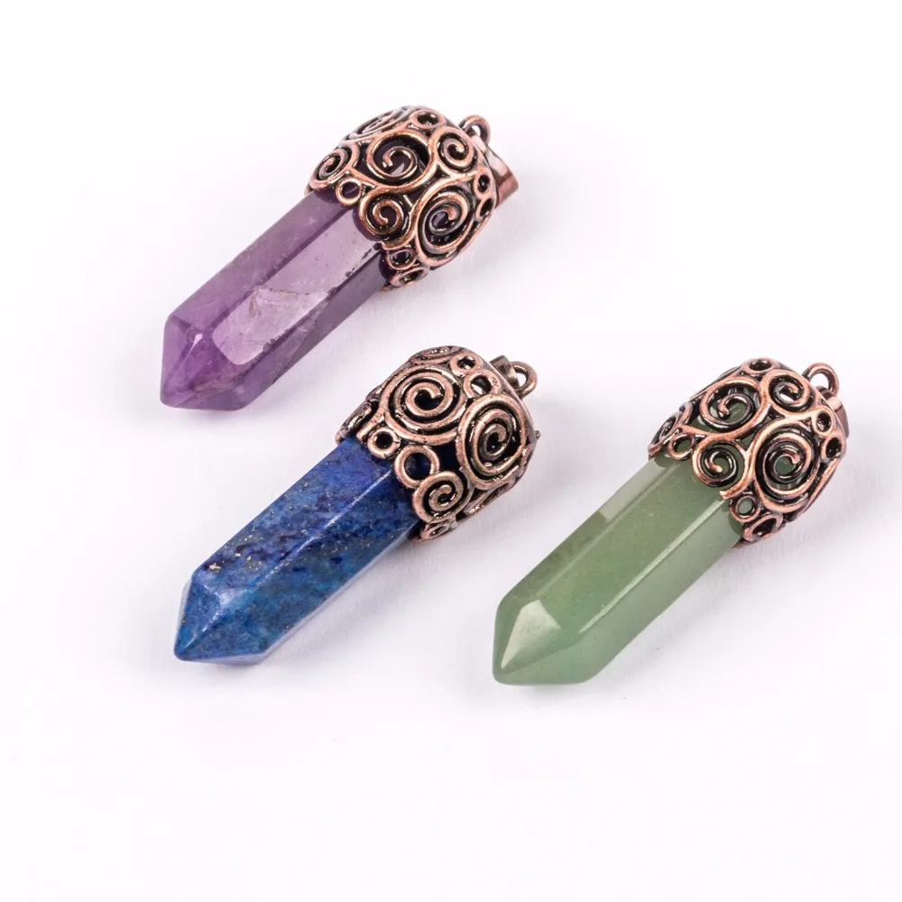 Подвески из шестигранного камня в стиле ретро подвески натурального лазурита