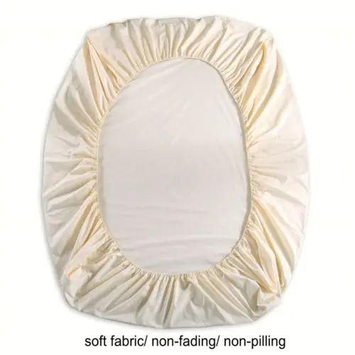 Простыня эластичная однотонная из полиэстера и хлопка односпальная двуспальная