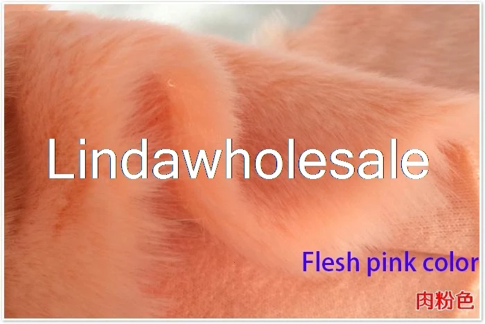Flesh pink Высококачественная плюшевая ткань из искусственного кроличьего меха, войлочная ткань, украшение ковров, материал для одежды и обуви, 160 см* 45 см(полярд)/шт - Цвет: Flesh pink