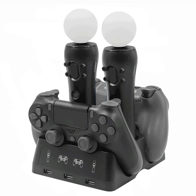 Зарядное устройство 4 в 1 для контроллеров PS4/PS MOVE/PS VR|Запасные части| |