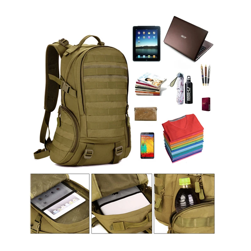 Baigio Мужской Дорожные Сумки Protector Plus 20-35Л Военный Рюкзак Передач MOLLE Assault Pack Мужчины