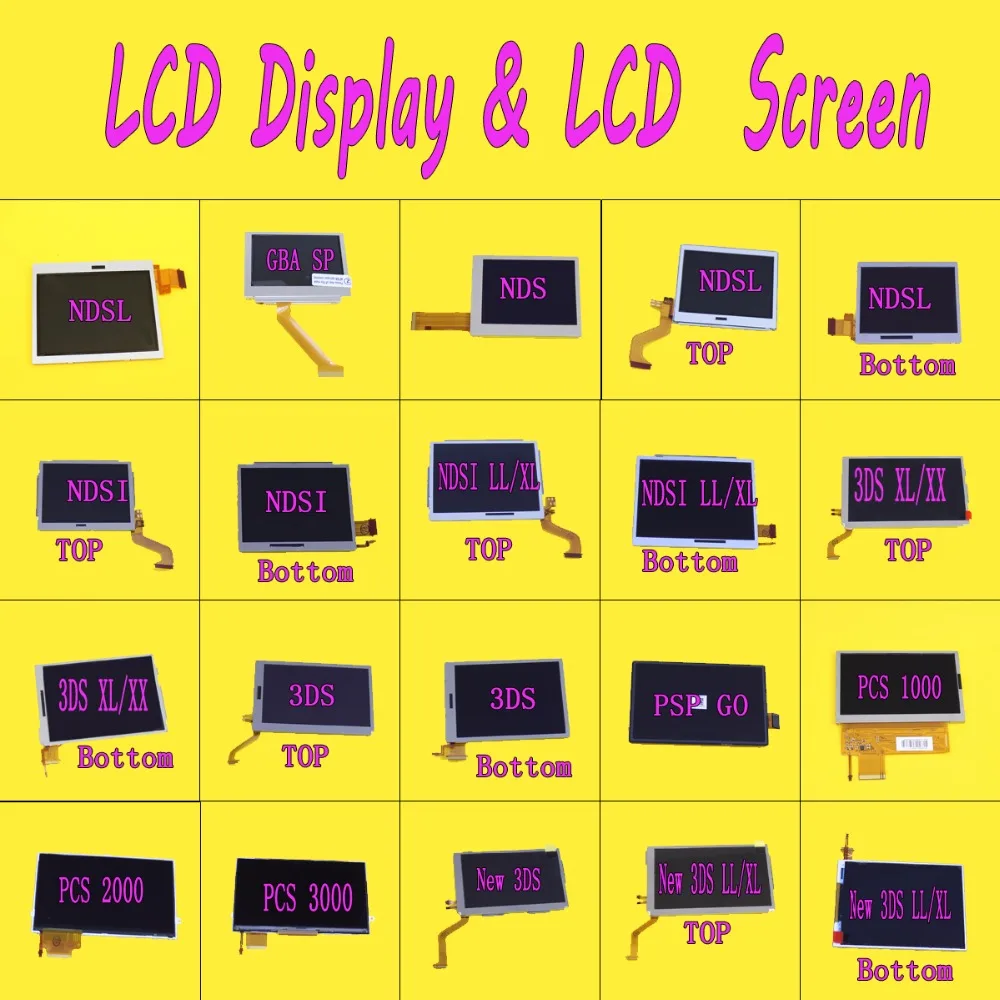 ЖК дисплей для Nintendo 3DS XL LL psp1000 2000 3000 NDS NDSL NDSi LL|display screen|display 20display 3 |