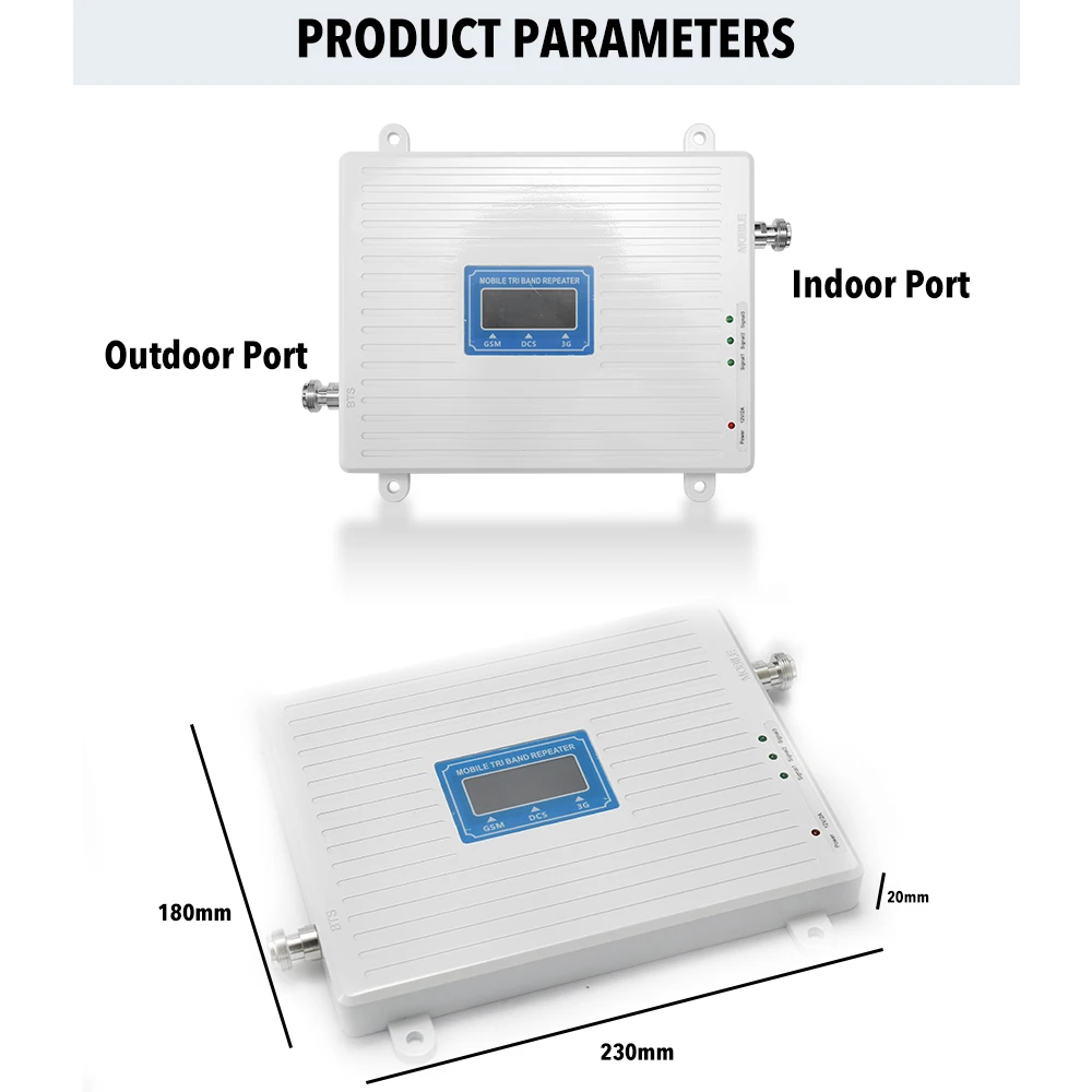 Трехдиапазонный усилитель 110 220 В 900 1800 2100 GSM DCS WCDMA 2G/3G/4G LTE универсальный сигнала