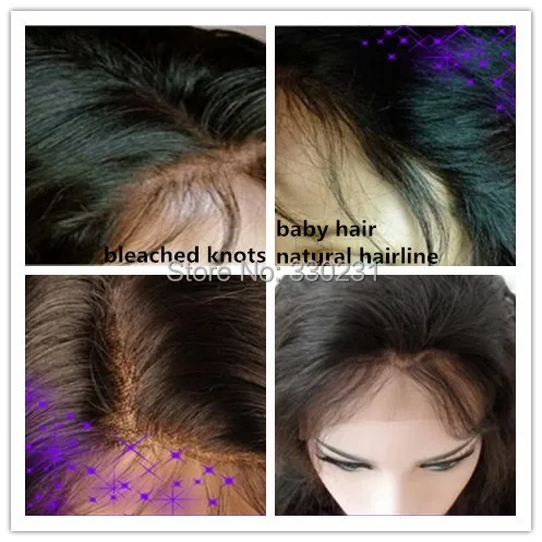 #1B silky straight virgin peruvian human being hair full lace wig with baby |