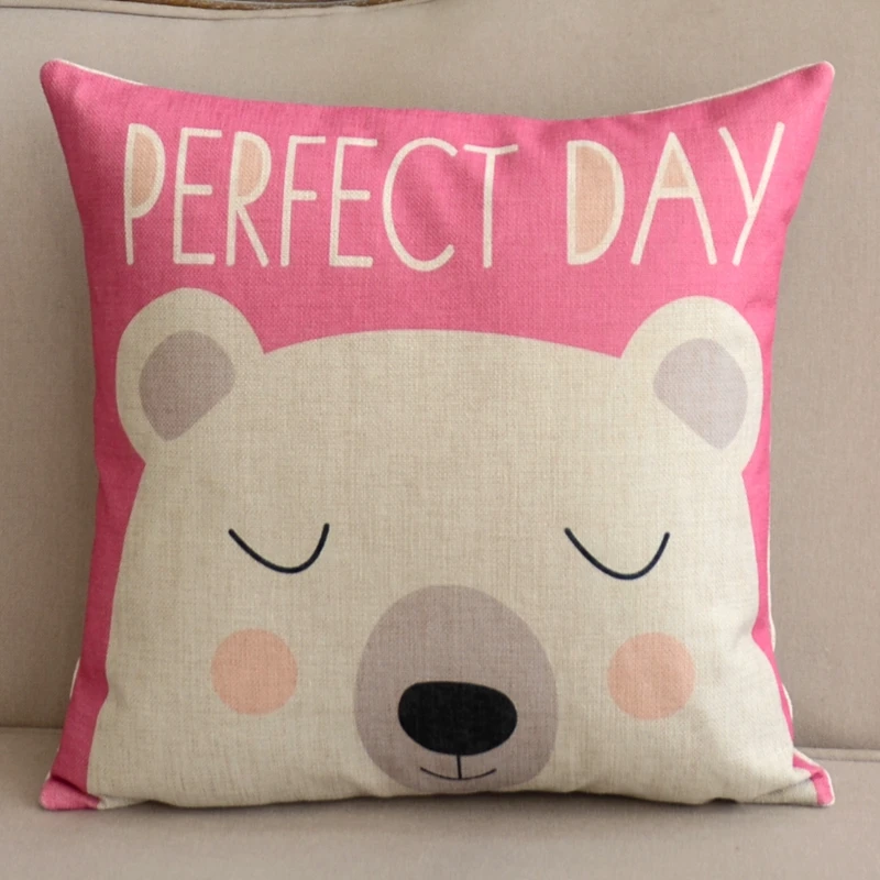 Подушка и наволочка с мультяшным животным 17 х17 дюймов|Подушка| |