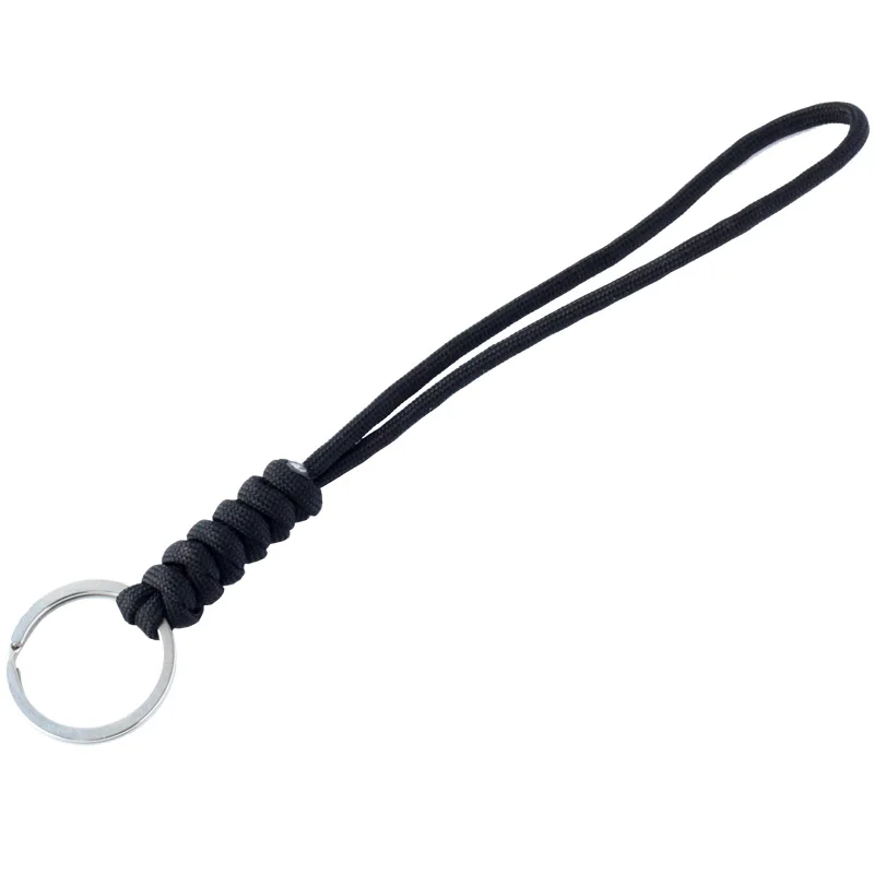 2pcs black 2 шт. Qing gear ручной работы паракод Плетеный тактический нож шестерни ремешок с брелоком выживания Брелок ремешки парашютный шнур - Цвет: 2pcs black