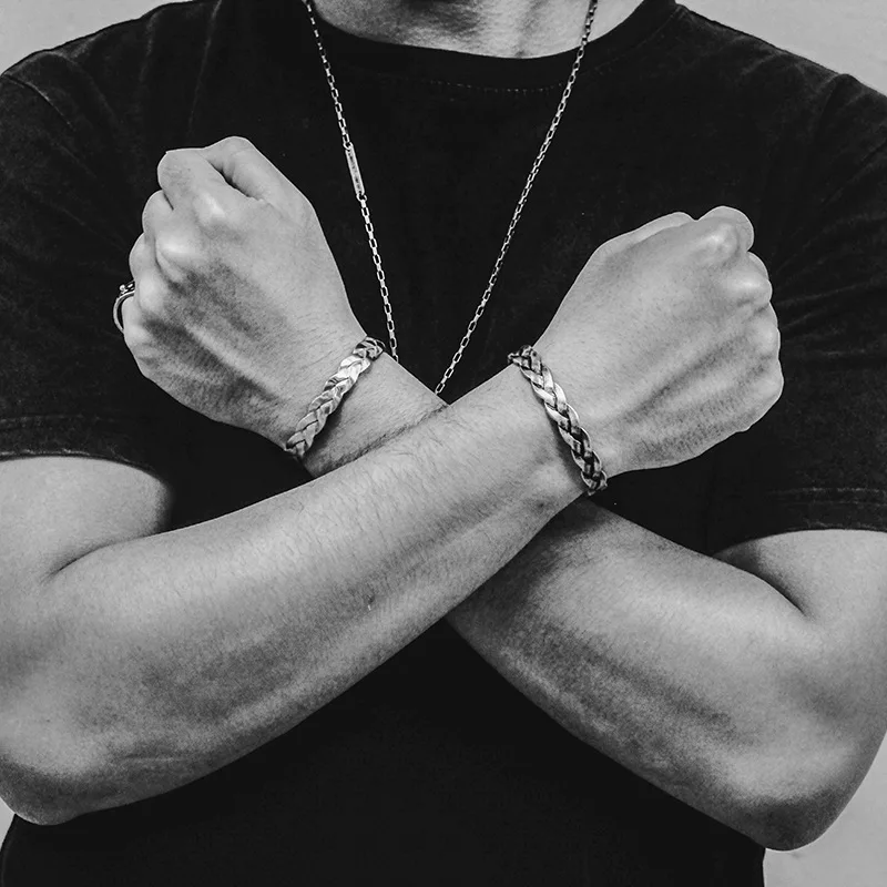 Модные Винтажные Ювелирные изделия в стиле панк хип хоп из нержавеющей стали