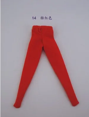 red orange2 Одежда для кукол Blyth, колготки, базовые штаны из чистого хлопка для 1/6, аксессуары для кукольной одежды(fit Azone, Pullip, Barbies, Blyth, 1/6 Doll - Цвет: red orange2