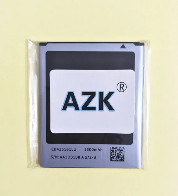 Аккумулятор AZK EB425161LU для Samsung Galaxy ace 2 i8160 Trend Duos s7562 s3 mini i8190 S7580 Ace 3 GT S7GT S7272|battery for