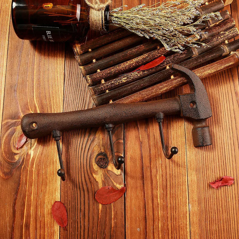 Ретро Крюк с железным молотком для одежды крючок полотенец винтажный стиль